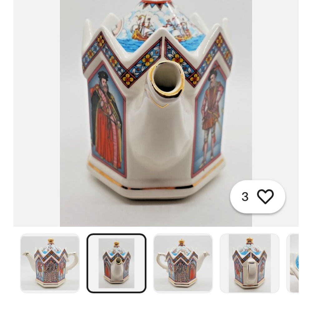 Safler rare collectors Crown Teapot with  that
 is number#4442